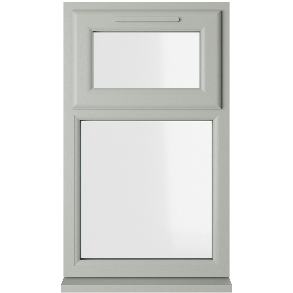 Crystal Agate and White Top Hung Over Fixed Light Clear Double Glazed Window 610 x 1190mm Image 1