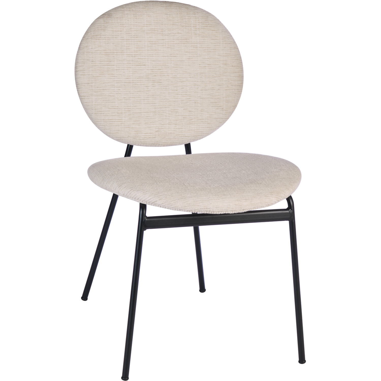 Pair of Maybury Plush Dining Chairs Cream Image 6