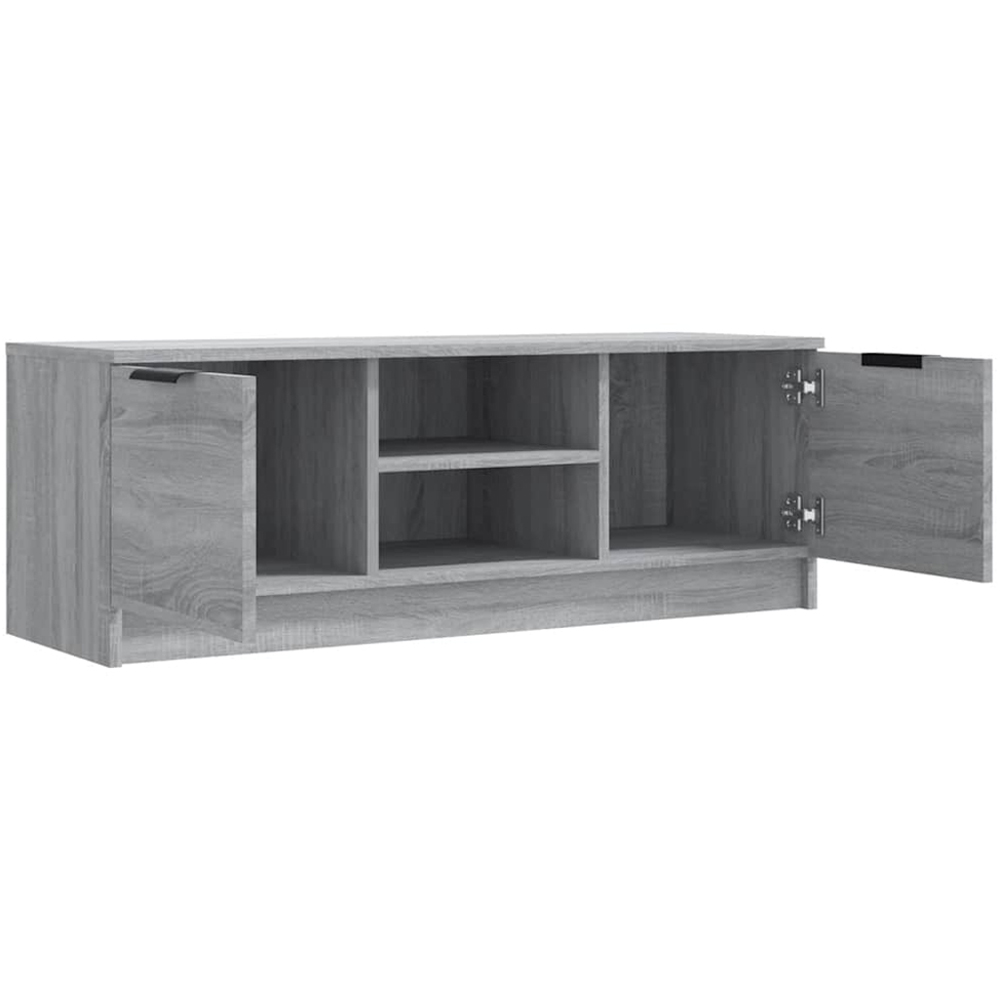 vidaXL 2 Door 2 Shelf Grey Sonoma TV Cabinet Image 4