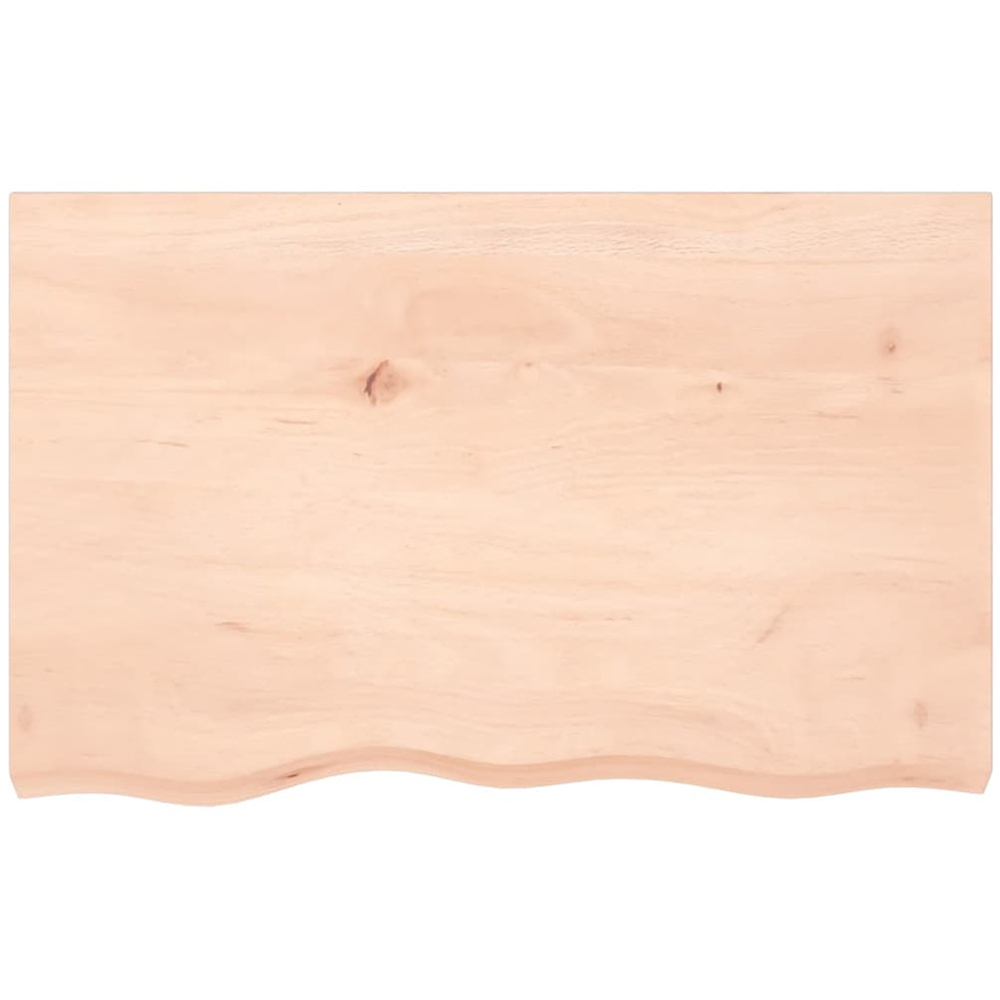 vidaXL 80 x 50 x 6cm Solid Oak Wooden Wall Shelf Image 3