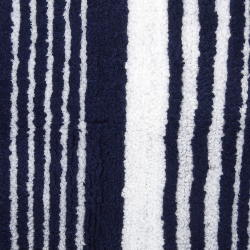 Wilko Blue Stripe Bath Mat Image 2