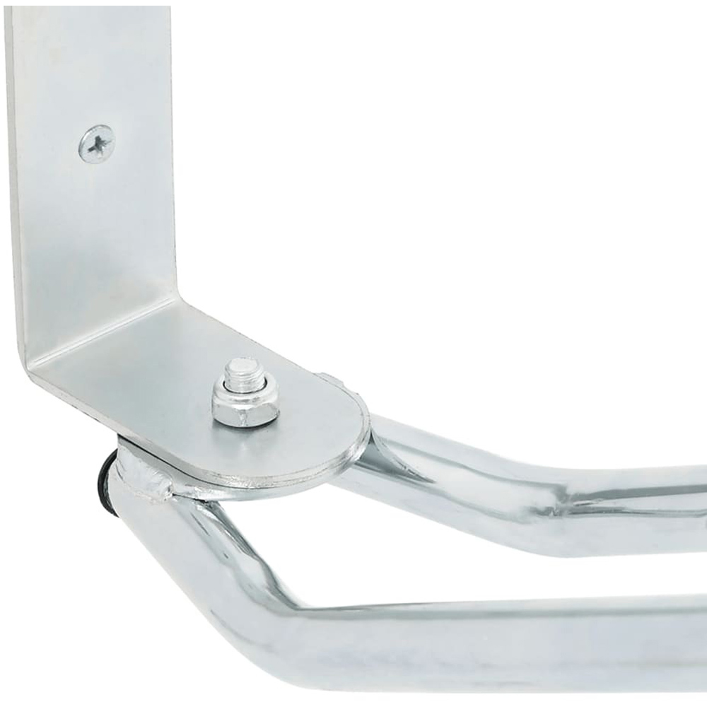 Walplus Galvanised Steel Wall Mounted Bicycle Stand 2 Pack Image 4