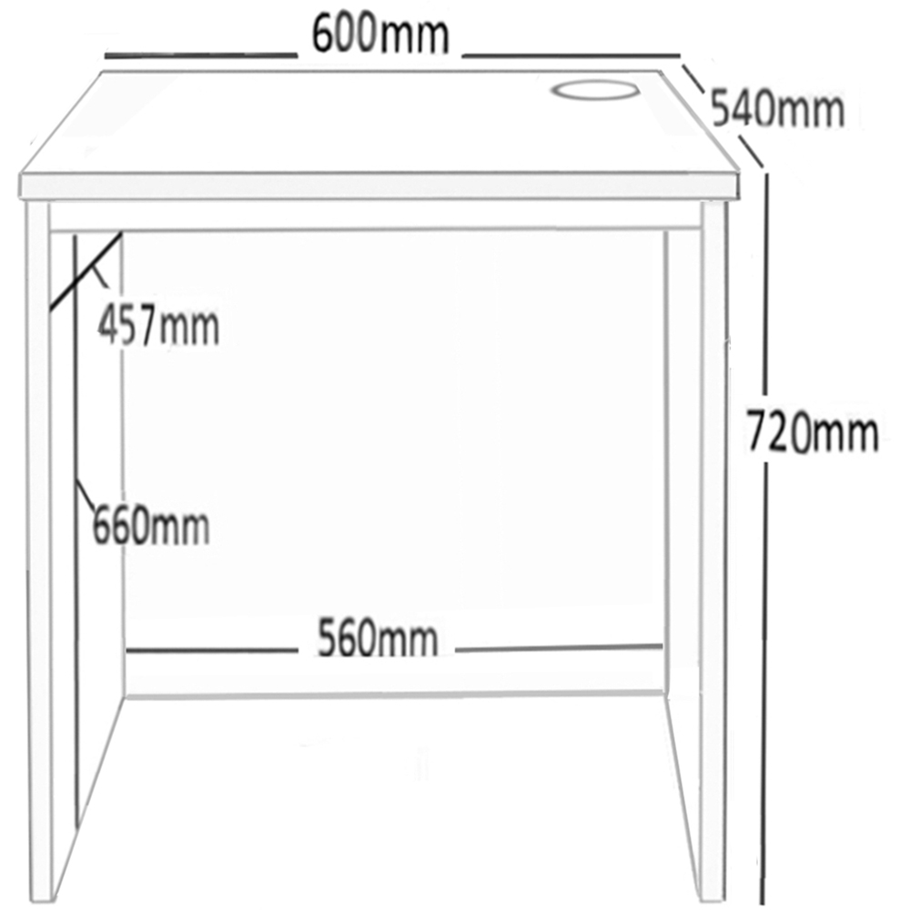 R White Cabinets Small Laptop Desk Brown Image 5