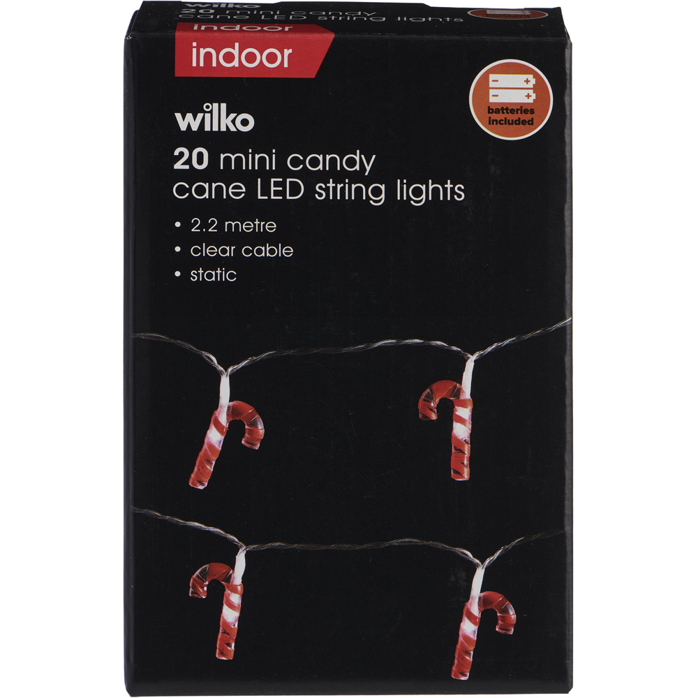 Wilko 20 B/O Mini Candy Cane LED String Lights Image 6