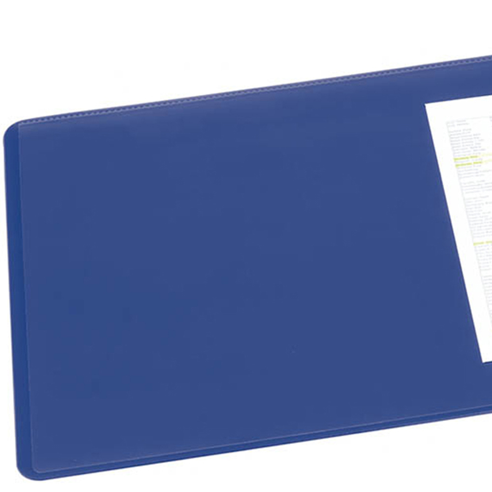 Durable Dark Blue Clear Overlay Non-Slip Desk Mat 53 x 40cm Image 2