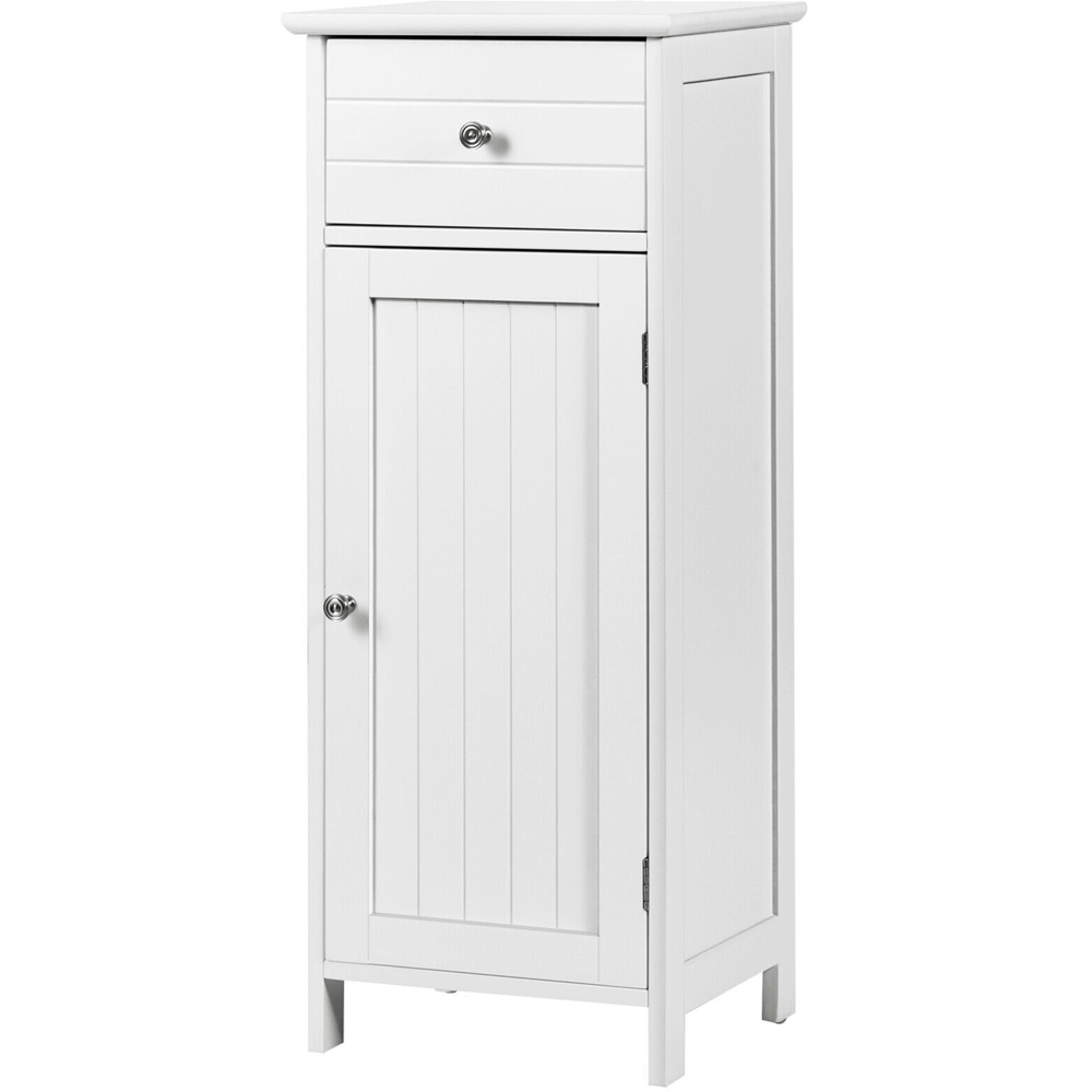 Costway Single Door Single Drawer White Storage Wilko