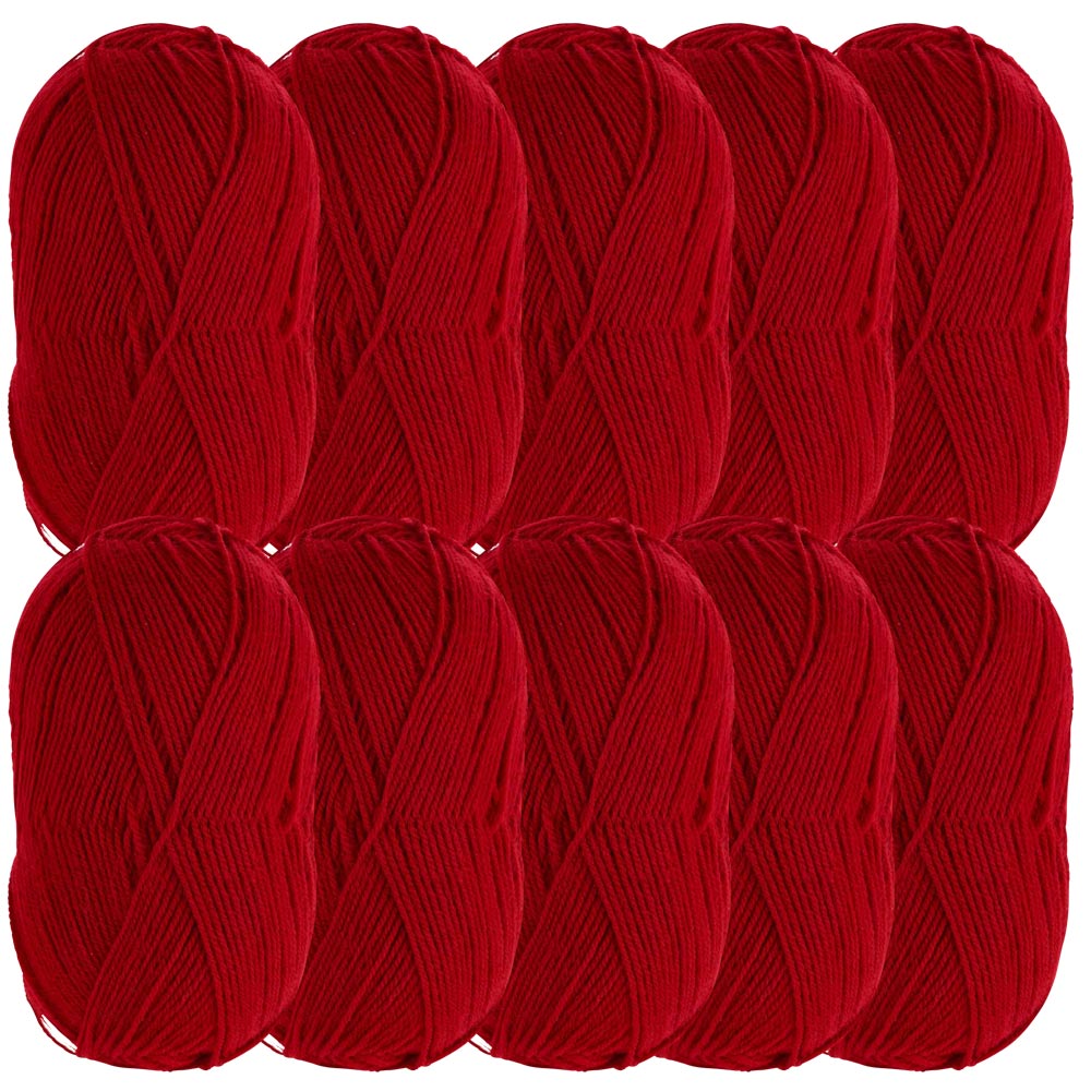 Wilko Double Knit Yarn Red 100g Image 7