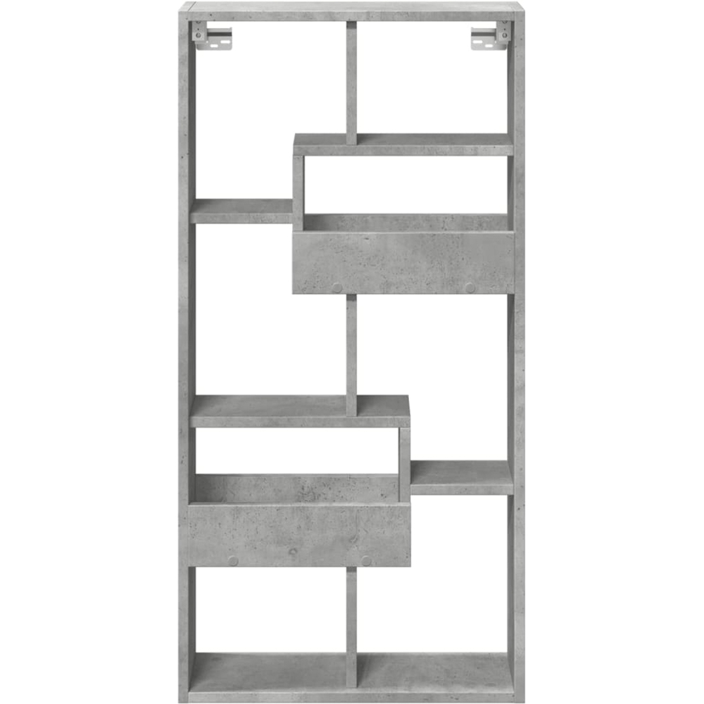 vidaXL 8 Shelf Grey Sonoma Floating Wall Cabinet Image 3