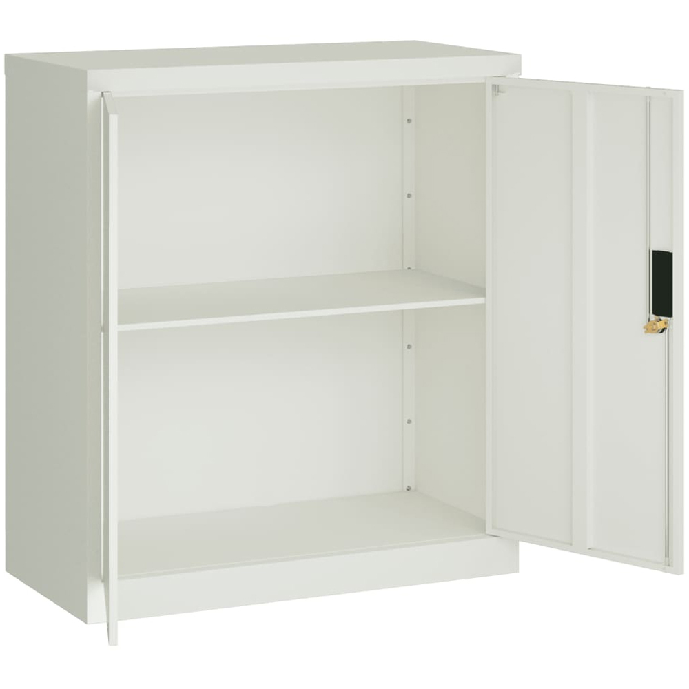 vidaXL 2 Door Light Grey Steel File Cabinet Image 4