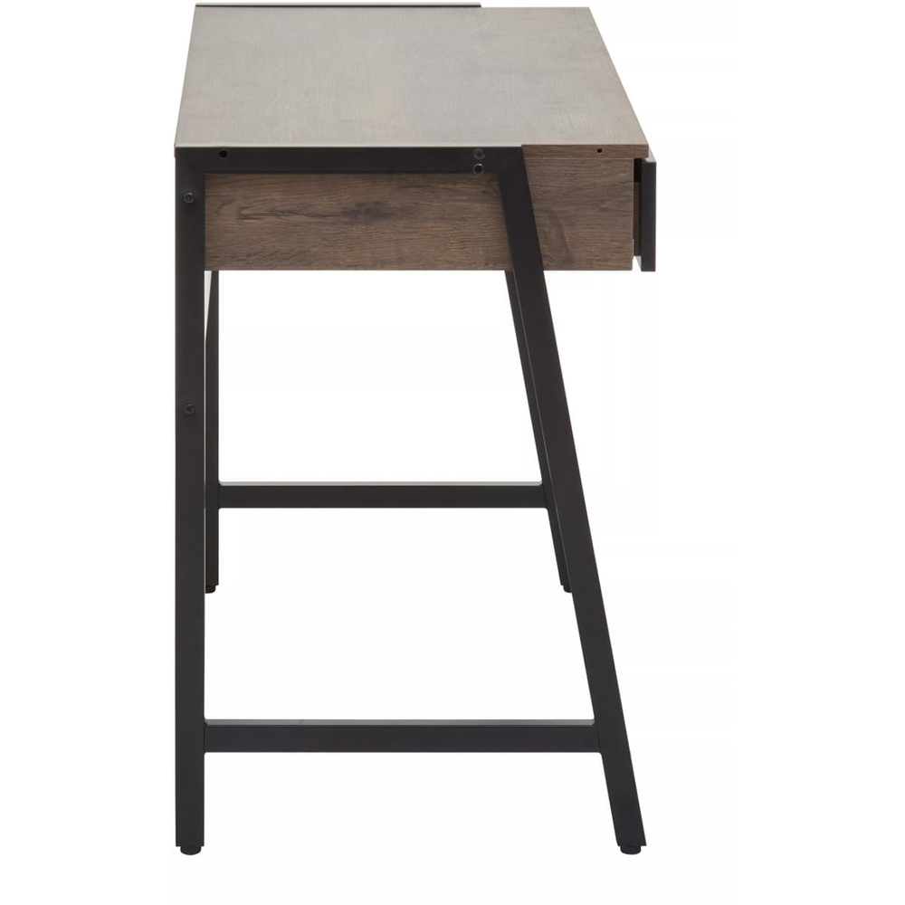 Premier Housewares Bradbury Single Drawer Desk Dark Oak Veneer Image 3