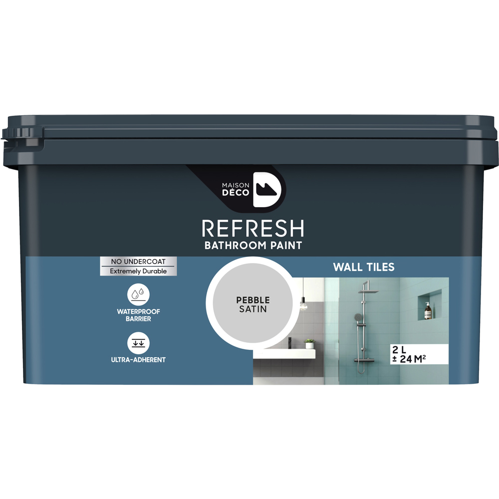 Maison Deco Refresh Bathroom Pebble Satin Paint 2L Image 2