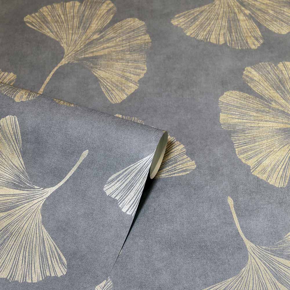 Arthouse Ginkgo Leaf Mocha Wallpaper Image 2