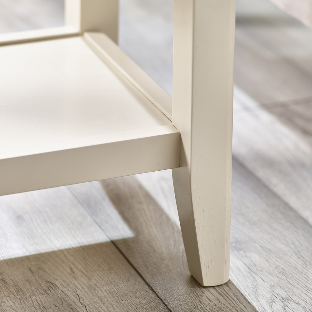 Furniturebox Isolde Wooden Cream and Oak Veneer Side Table Image 2