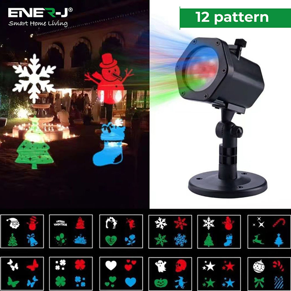 ENER-J 12 Card Pattern LED Projector Spotlight Image 5