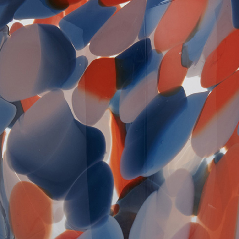 Wilko Multicoloured Abstract Glass Vase Image 5