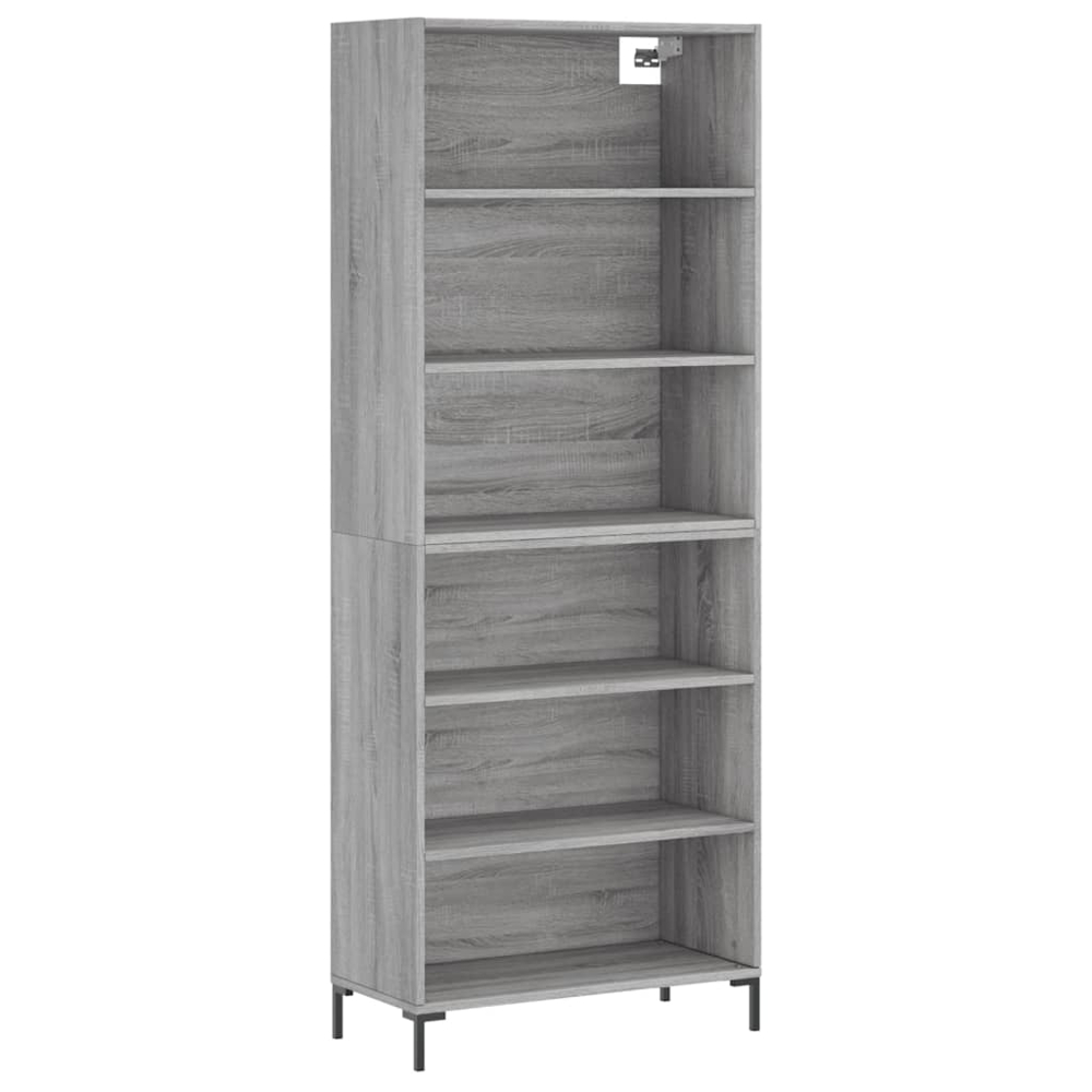 vidaXL 6 Shelf Grey Sonoma Highboard Image 2