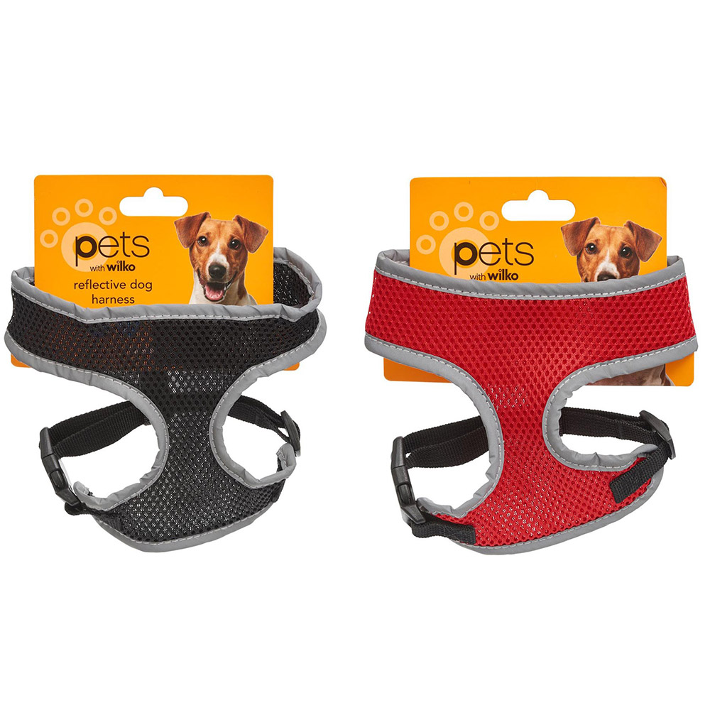 Single Wilko Small Reflective Soft Dog Harness 34-45cm in Assorted styles Image 1