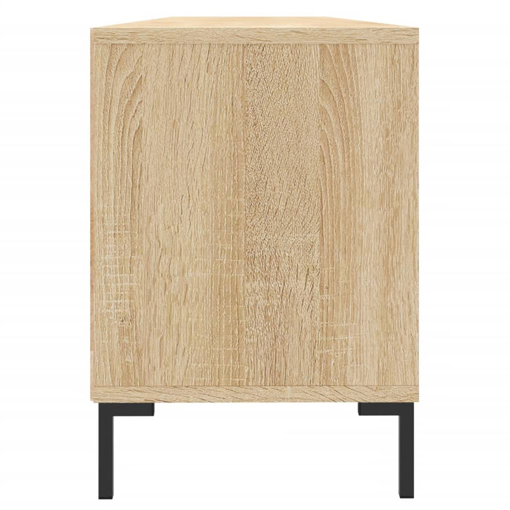 vidaXL 3 Drawer 3 Shelf Sonoma Oak TV Cabinet Image 7