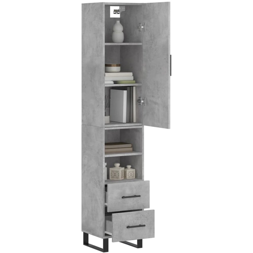 vidaXL 4 Door Grey Highboard Image 3