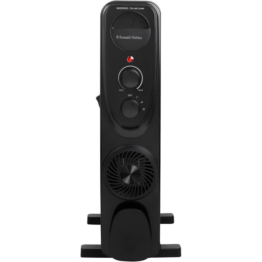 Russell Hobbs RHOFR2403B Black 13 Fin Manual Oil Filled Radiator Turbo Fan 2500W Image 4