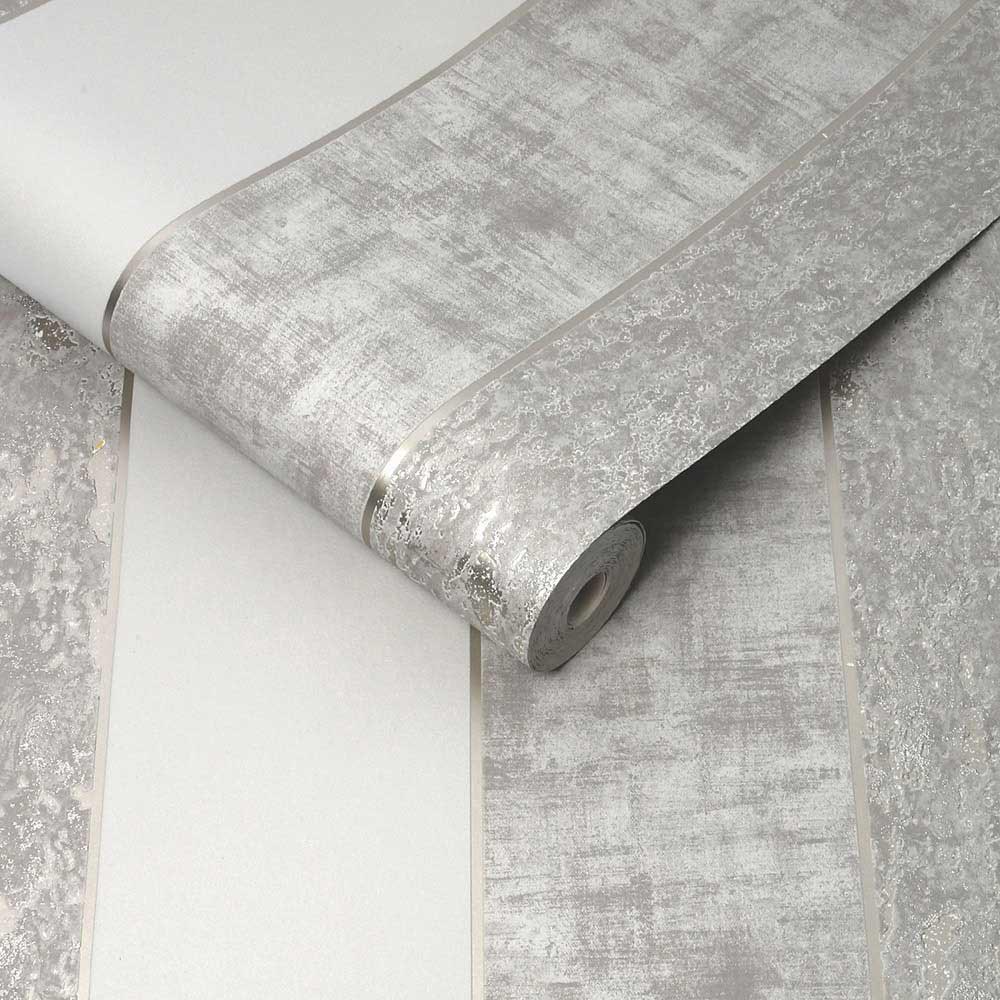 Superfresco Milan Stripe Wallpaper Taupe/Gold Wilko