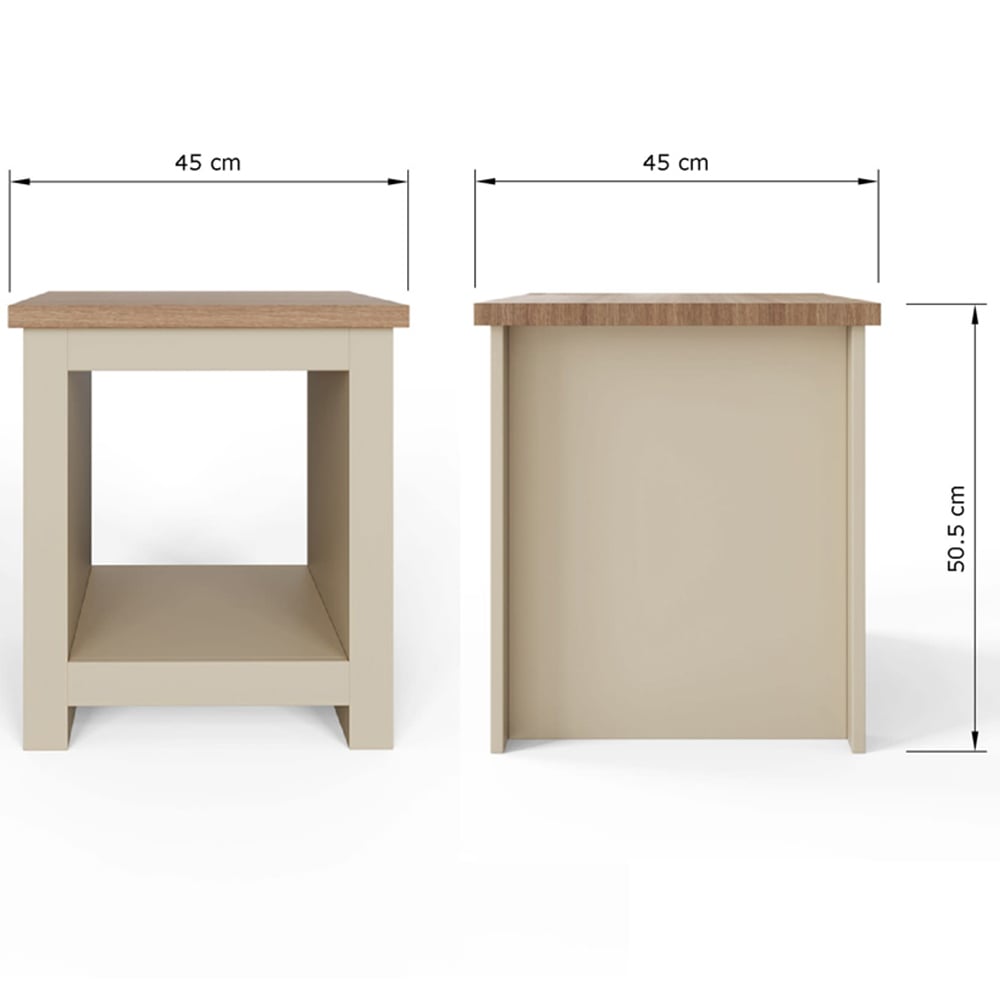 GFW Lancaster Cream Side Table Image 8