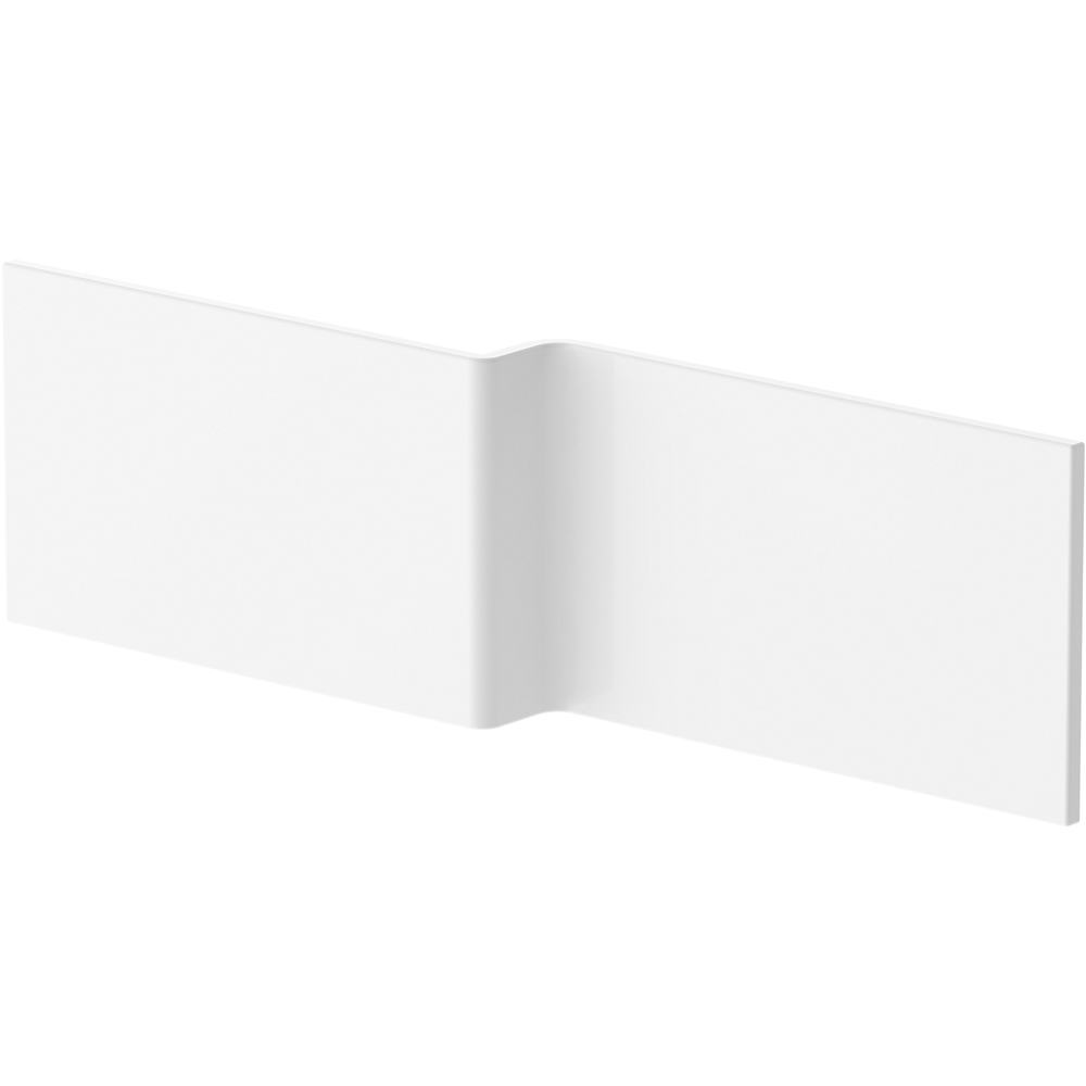 nuie White Square Shower Bath Front Panel 1700mm Image 1