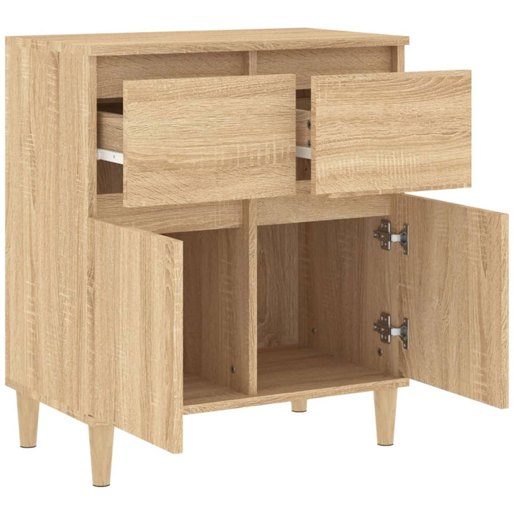 vidaXL 2 Door 2 Drawer Sonoma Oak Sideboard Image 6