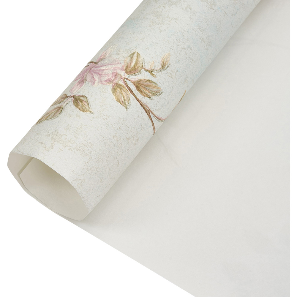 Living and Home Light Grey and Blue 3D Embossed Non-Pasted Wallpaper Roll 950 x 53cm Image 4