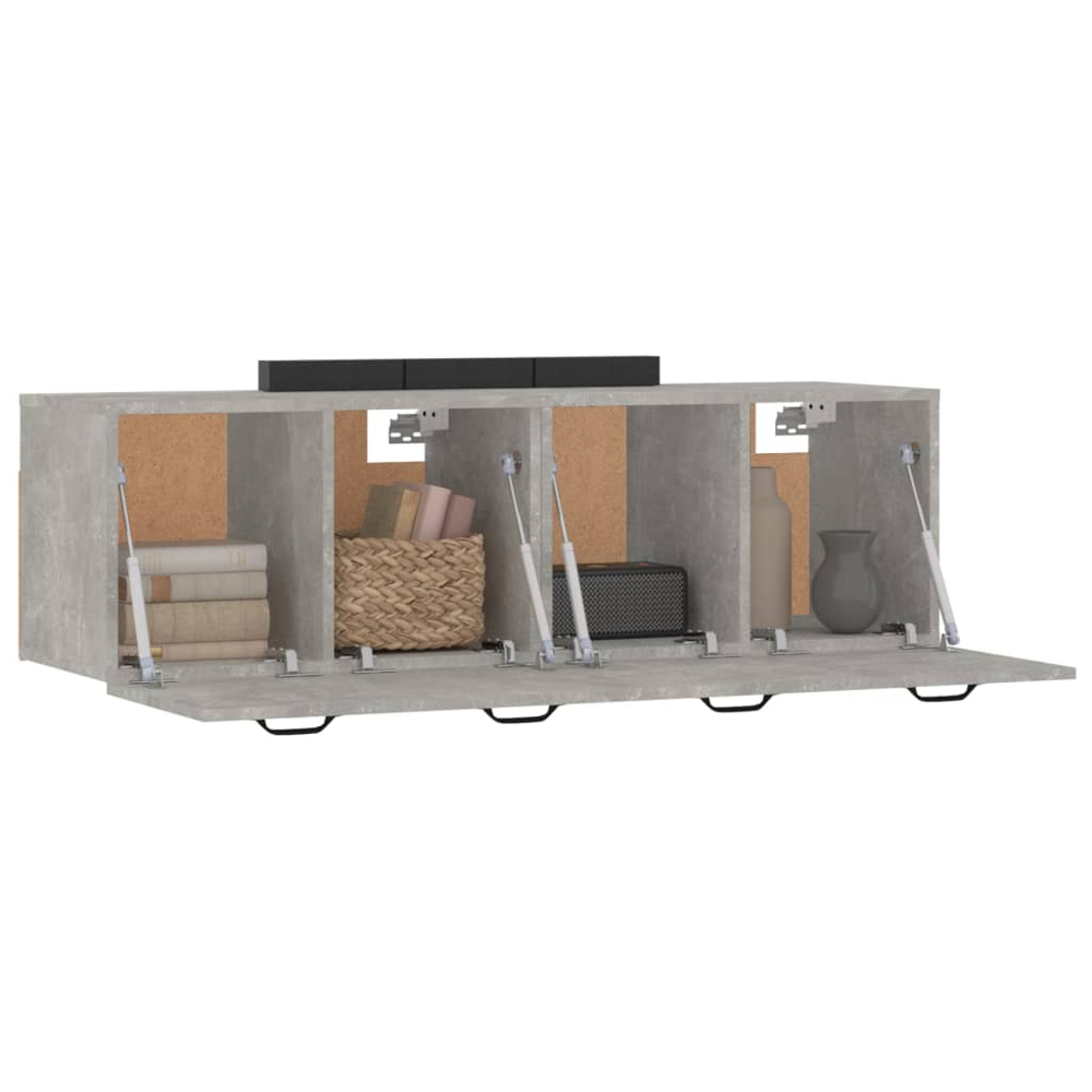 vidaXL Single Door Concrete Grey Wall Mounted Cabinet Set of 2 Image 4