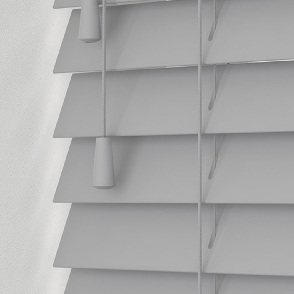 Caecus Real Wood String Venetian Blind Grey 135 x 160cm Image 2