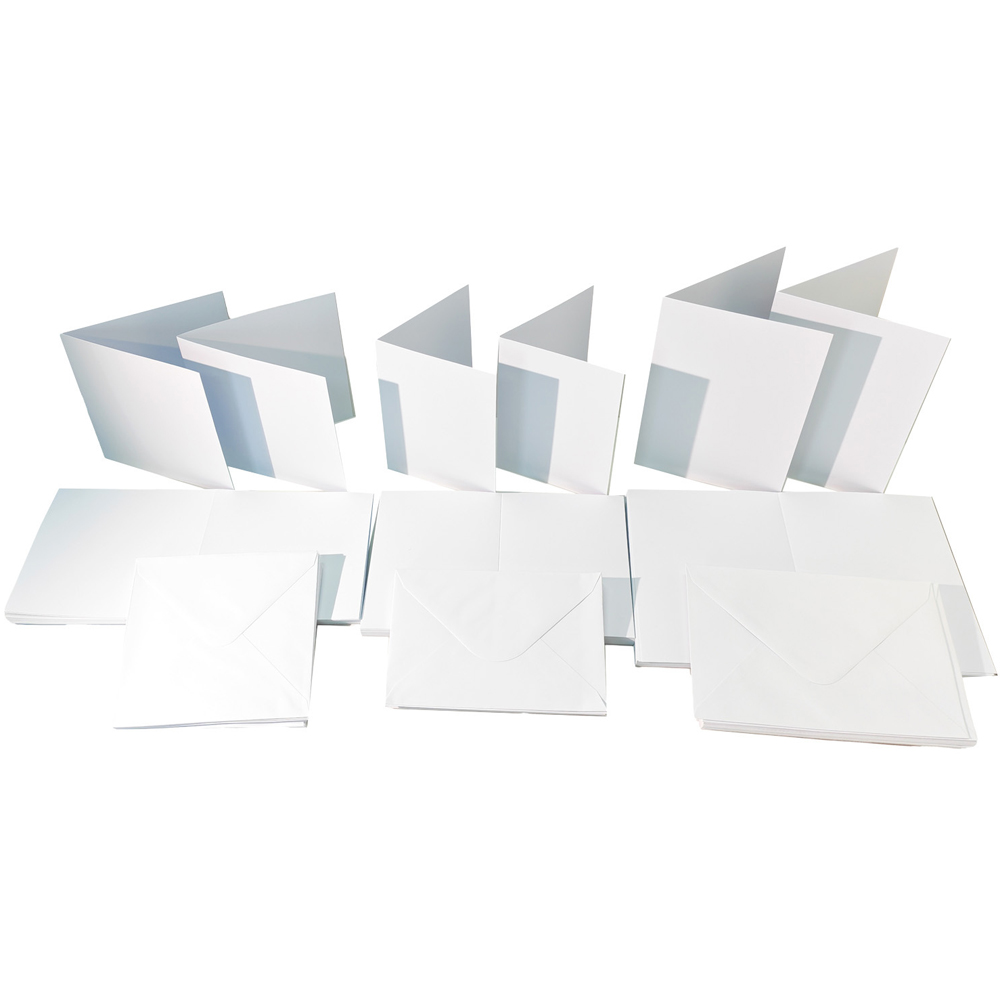 Pack of 100 Assorted Cards and Envelopes White Image 2