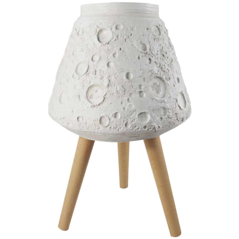 Leaf Moon White Planter with Stand Image 1