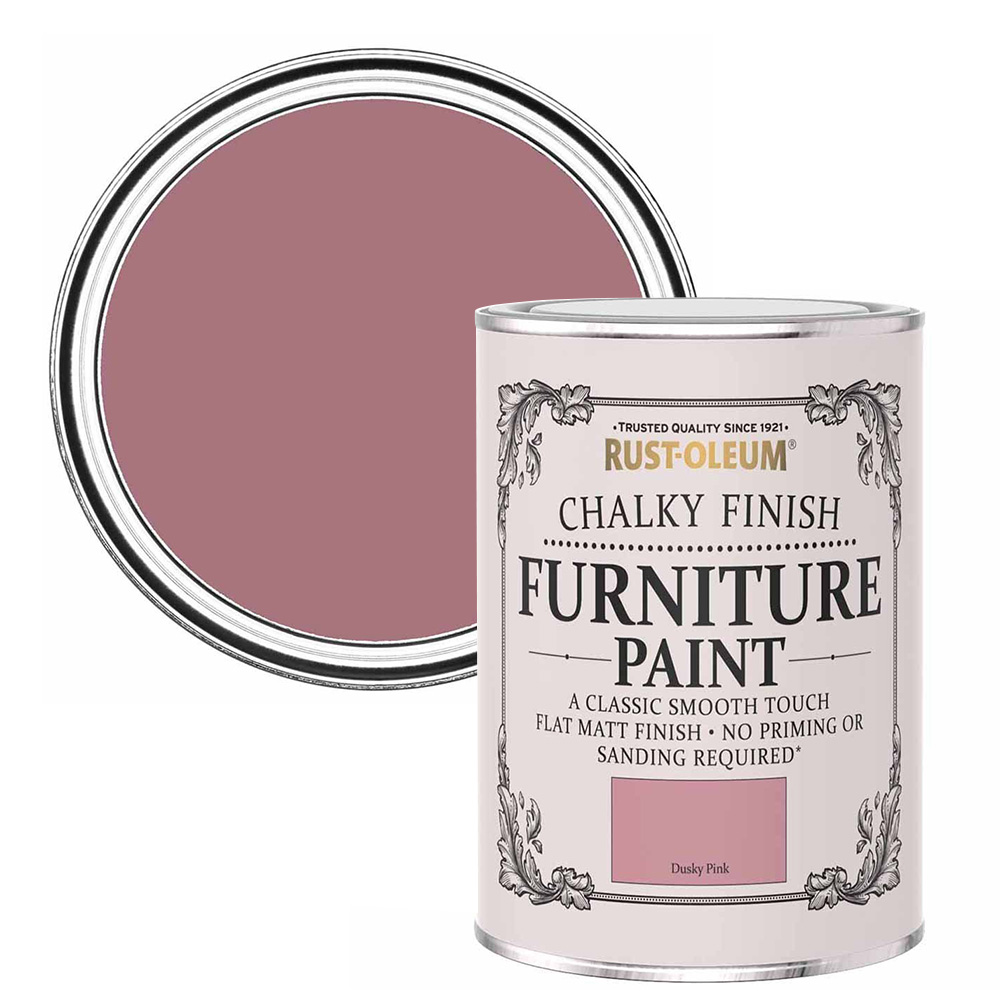 Rust-Oleum Chalky Furniture Paint Dusky Pink 125ml Image 1