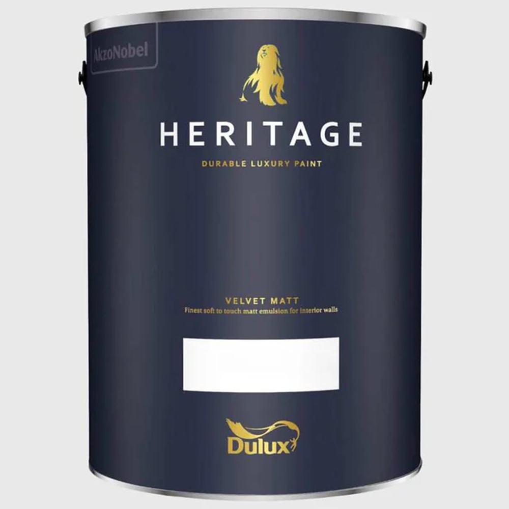 Dulux Heritage Walls and Ceilings Marble White Velvet Matt Emulsion Paint 5L Image 2