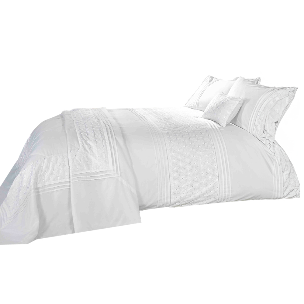 Rapport Home Everdean Super King White Duvet Set Image 2