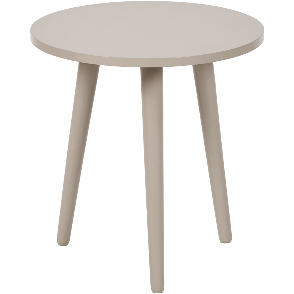 Pacific Lifestyle Devonshire Putty Cream Pine Wood Round Side Table Image 2
