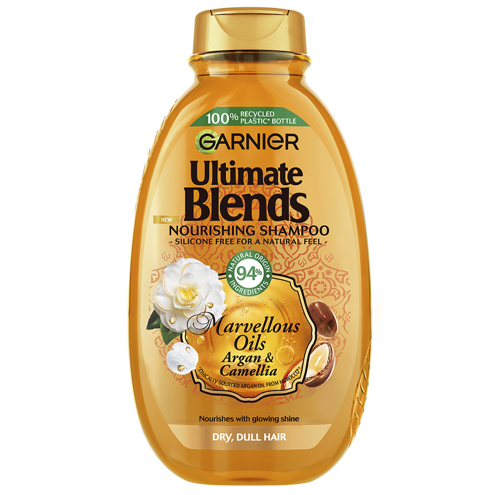Garnier Ultimate Blends Argan Oil Shiny Shampoo 400ml Image 1