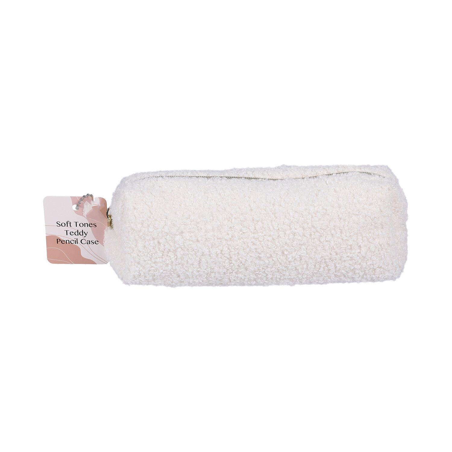 Soft Tones Teddy Pencil Case - White Image