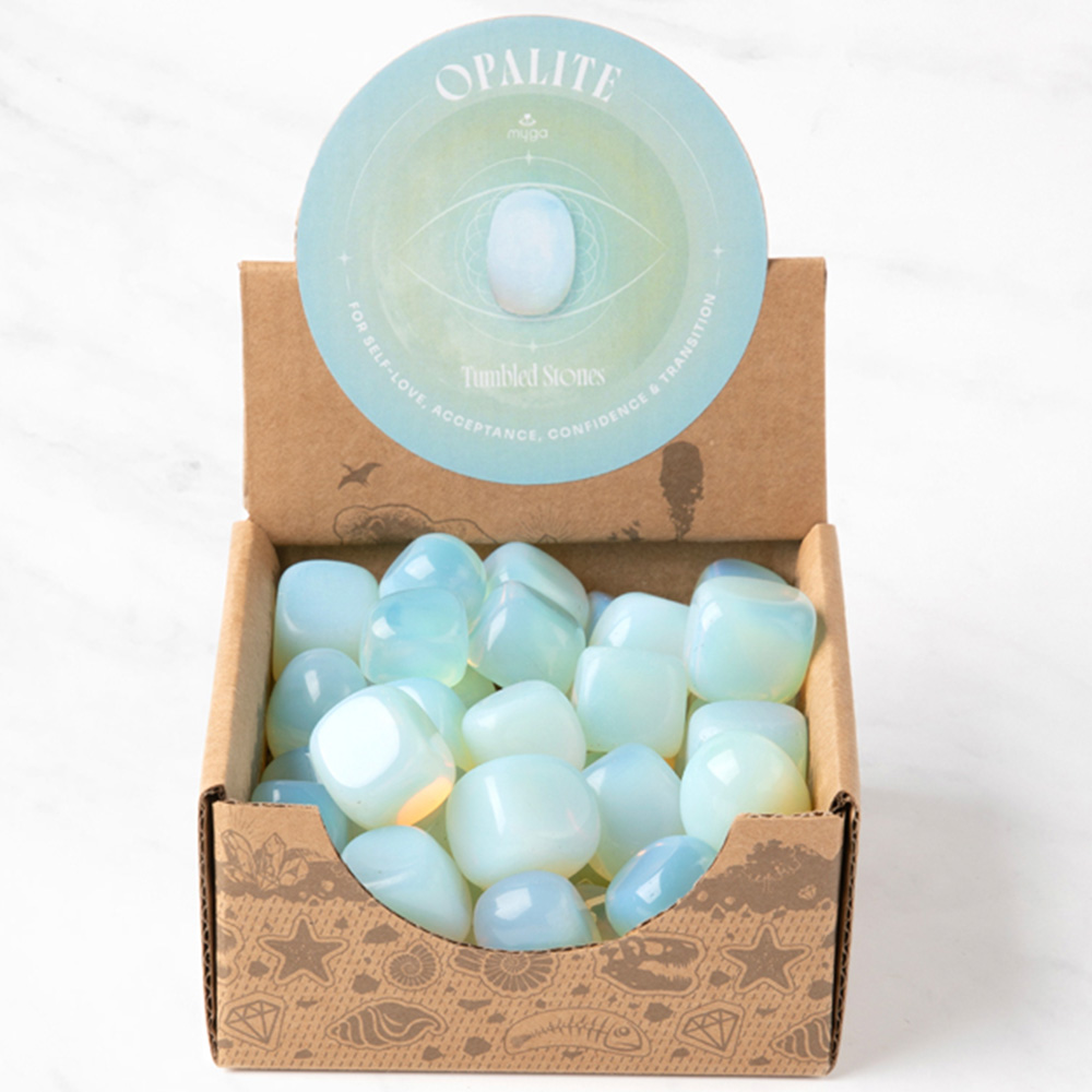 Myga 50 Piece Opalite Tumbled Stone Healing Crystal Image 4