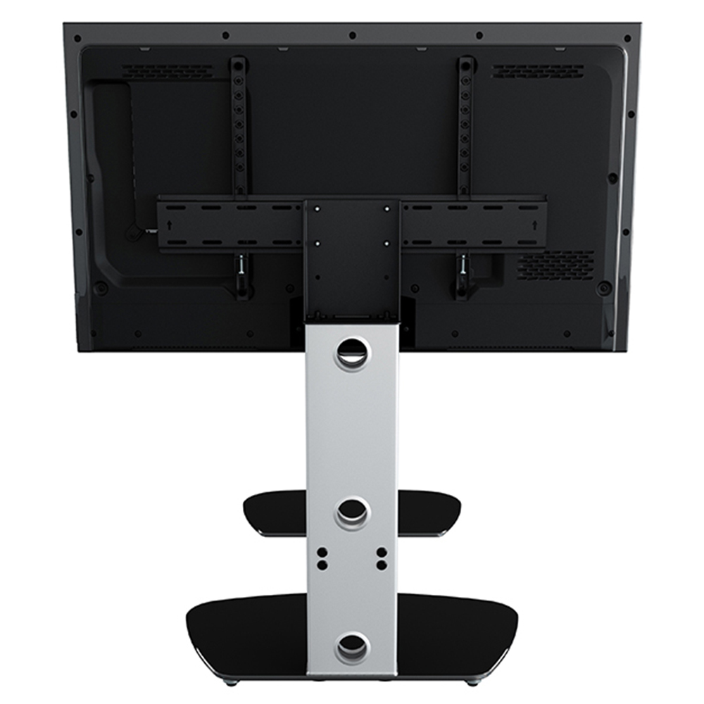 AVF Lucerne Silver and Black Glass Curved Pedestal TV Unit Image 9