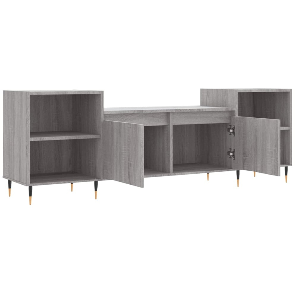 vidaXL 2 Door 4 Shelf Grey Sonoma TV Cabinet Image 6