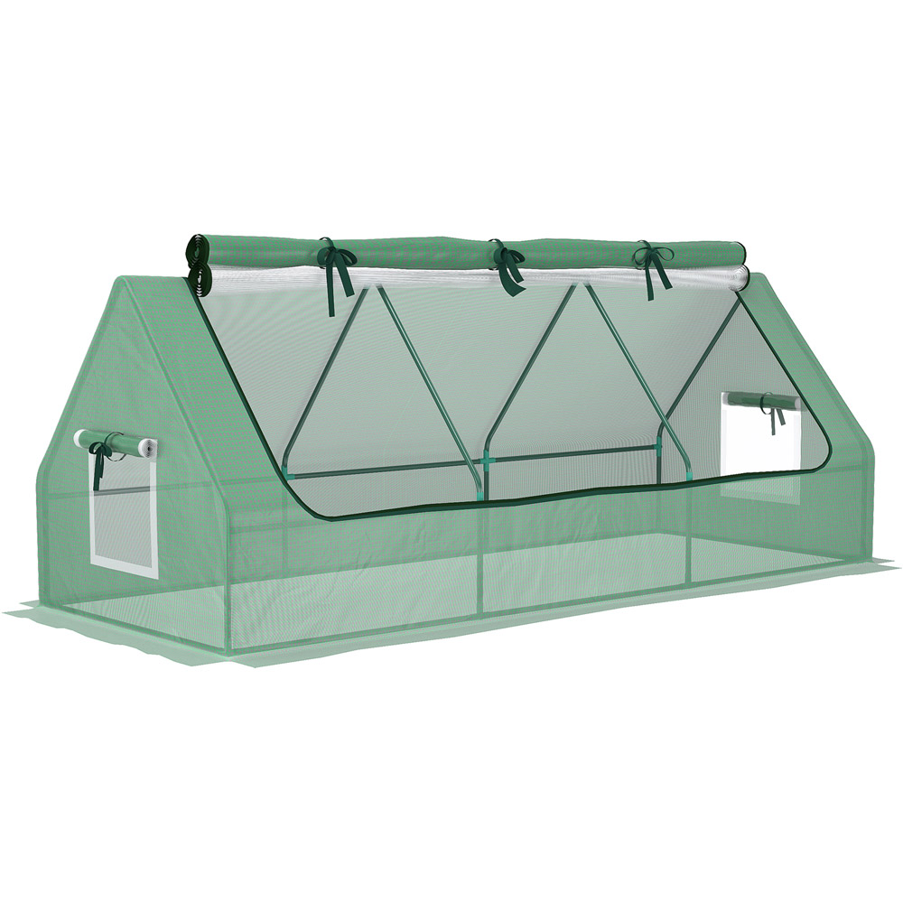 Outsunny Green PE Cover 3 x 7.9ft Portable Small Polytunnel Greenhouse Image 1