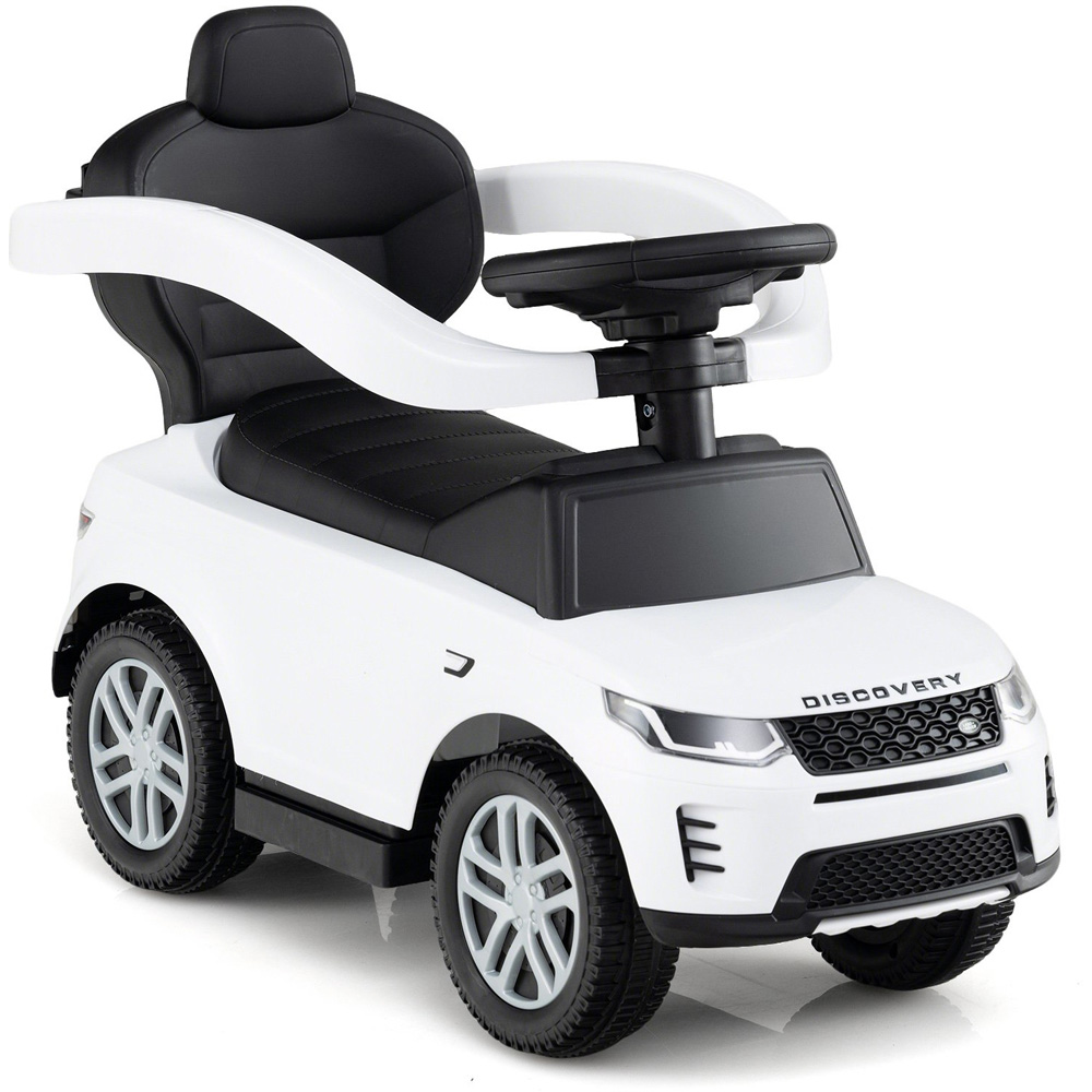 Costway 3-in-1 Toddler White Licensed Land Rover Discovery Ride On Push Car Image 3
