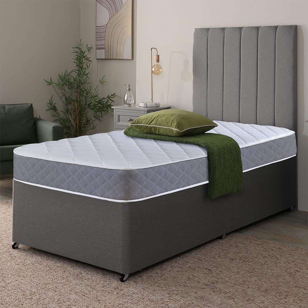 Extreme Comfort Cooltouch European Small Single Diamond Grey Foam Free Open Coil Spring Mattress Image 2