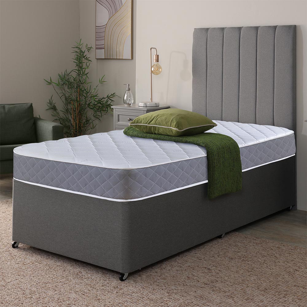 Extreme Comfort Cooltouch European Single Diamond Grey Foam Free Open Coil Spring Mattress Image 2