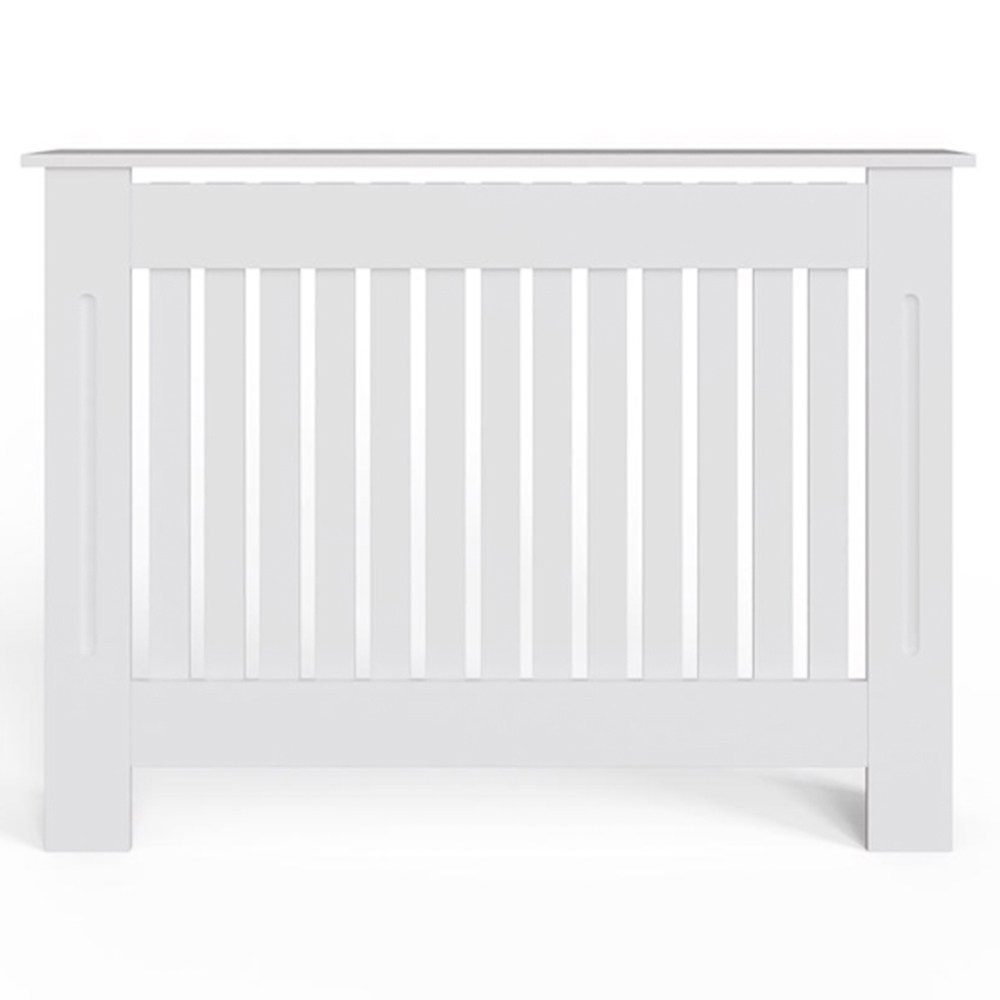 FWStyle White Vertical Slat MDF Radiator Cover Medium Image 3