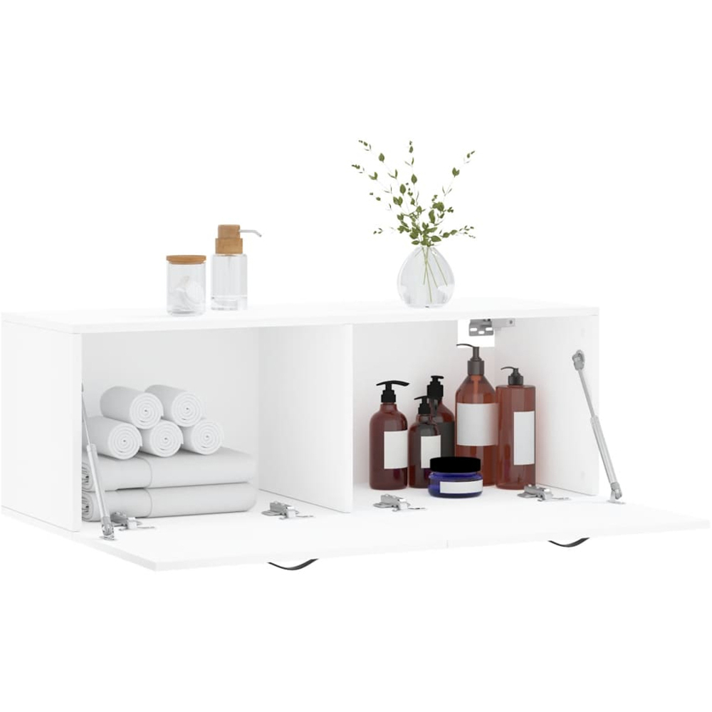 vidaXL 2 Door White Wall Cabinet Image 4