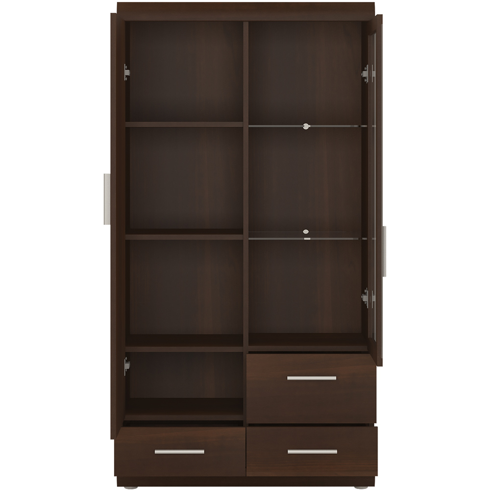 Florence Imperial 2 Door 3 Drawer Dark Mahogany Display Cabinet Image 3