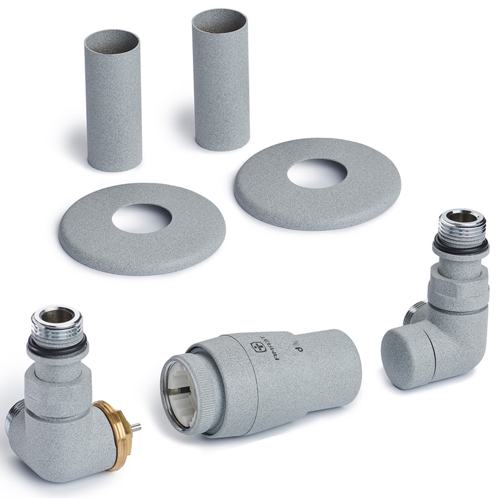 Terma Vario Salt n Pepper Left Sided Vision 3 Axis Thermostatic Radiator Valve Set Image 3